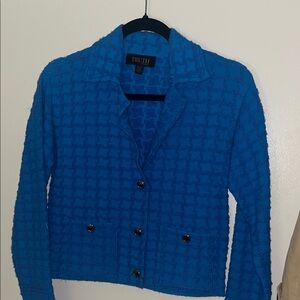 Truth Women's Vibrant Blue Textured Blazer Never Worn